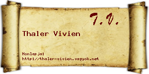 Thaler Vivien névjegykártya